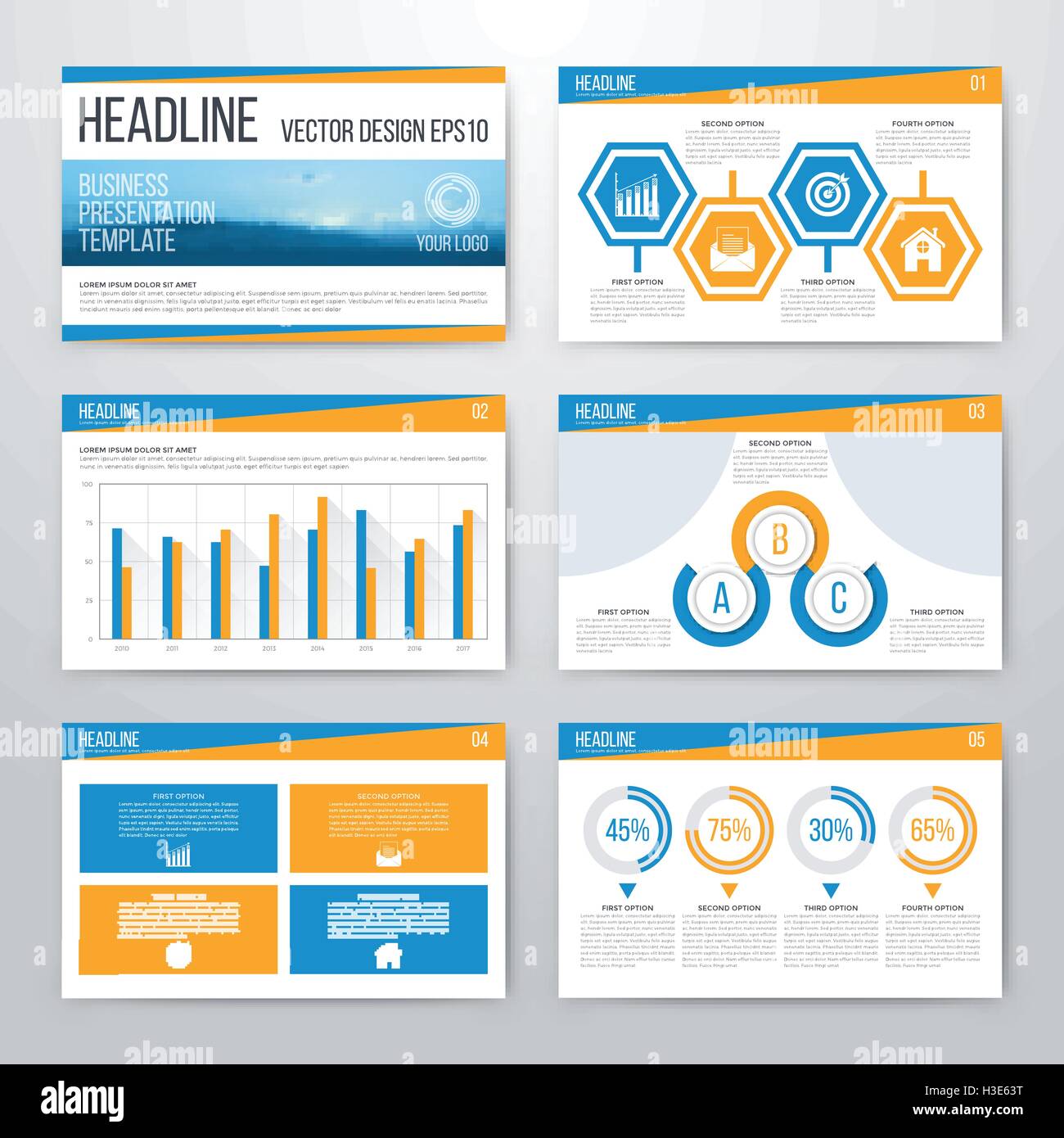 Infographics presentation template flat design Stock Vector Image & Art ...