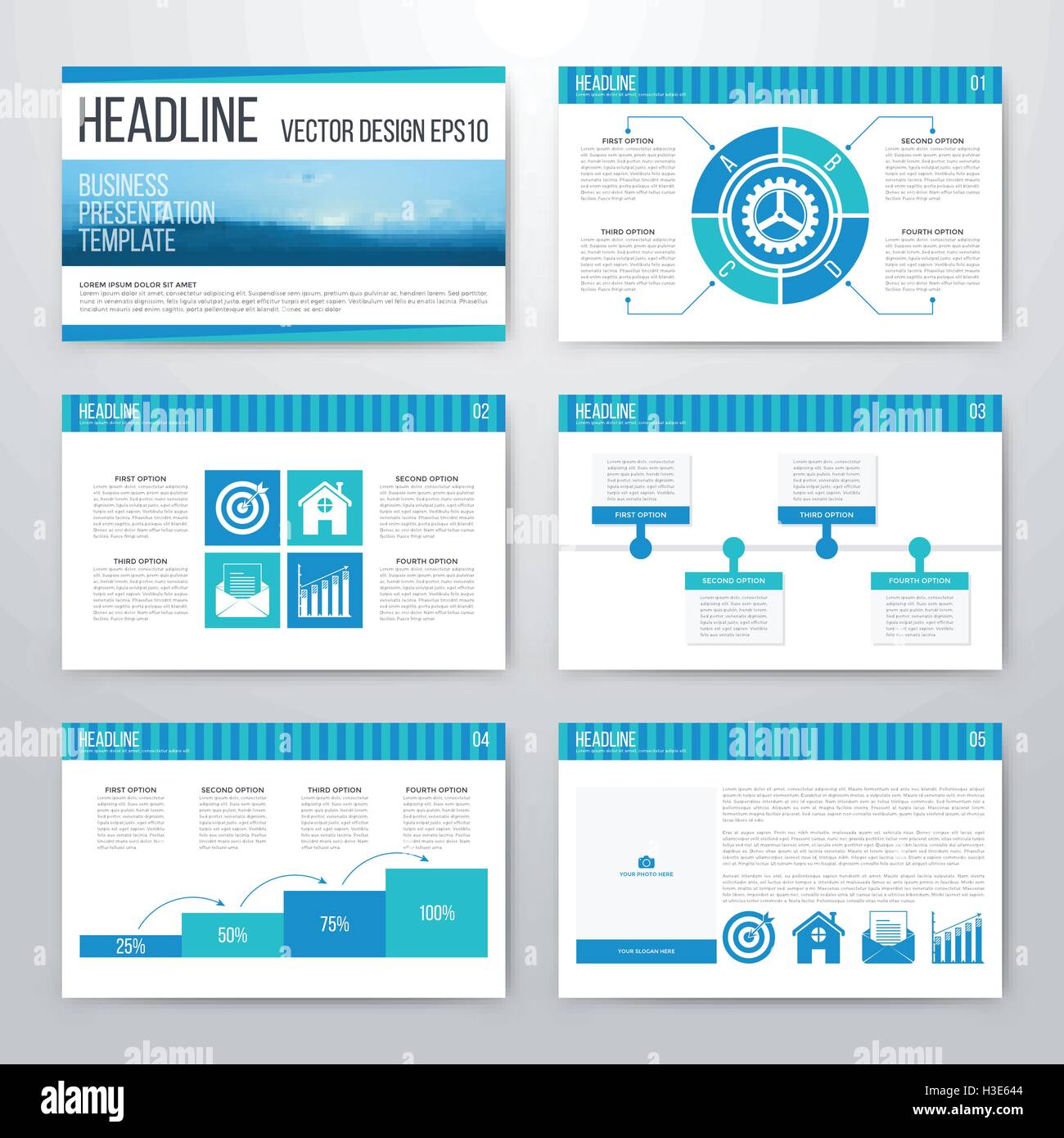 Infographics presentation template flat design Stock Vector Image & Art ...