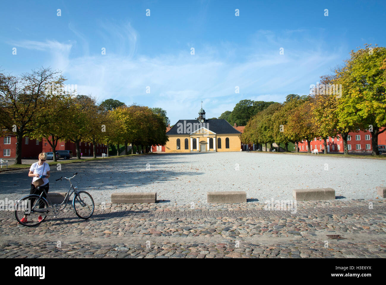 The grounds of the Kastellet in Copenhagen, Denmark. Stock Photo