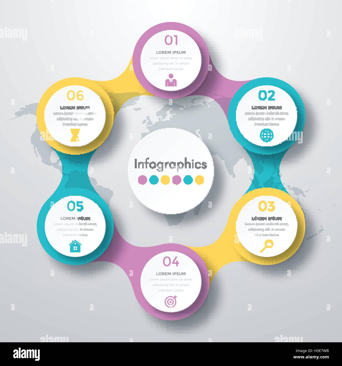 Infographic design with colored Stock Vector Image & Art - Alamy