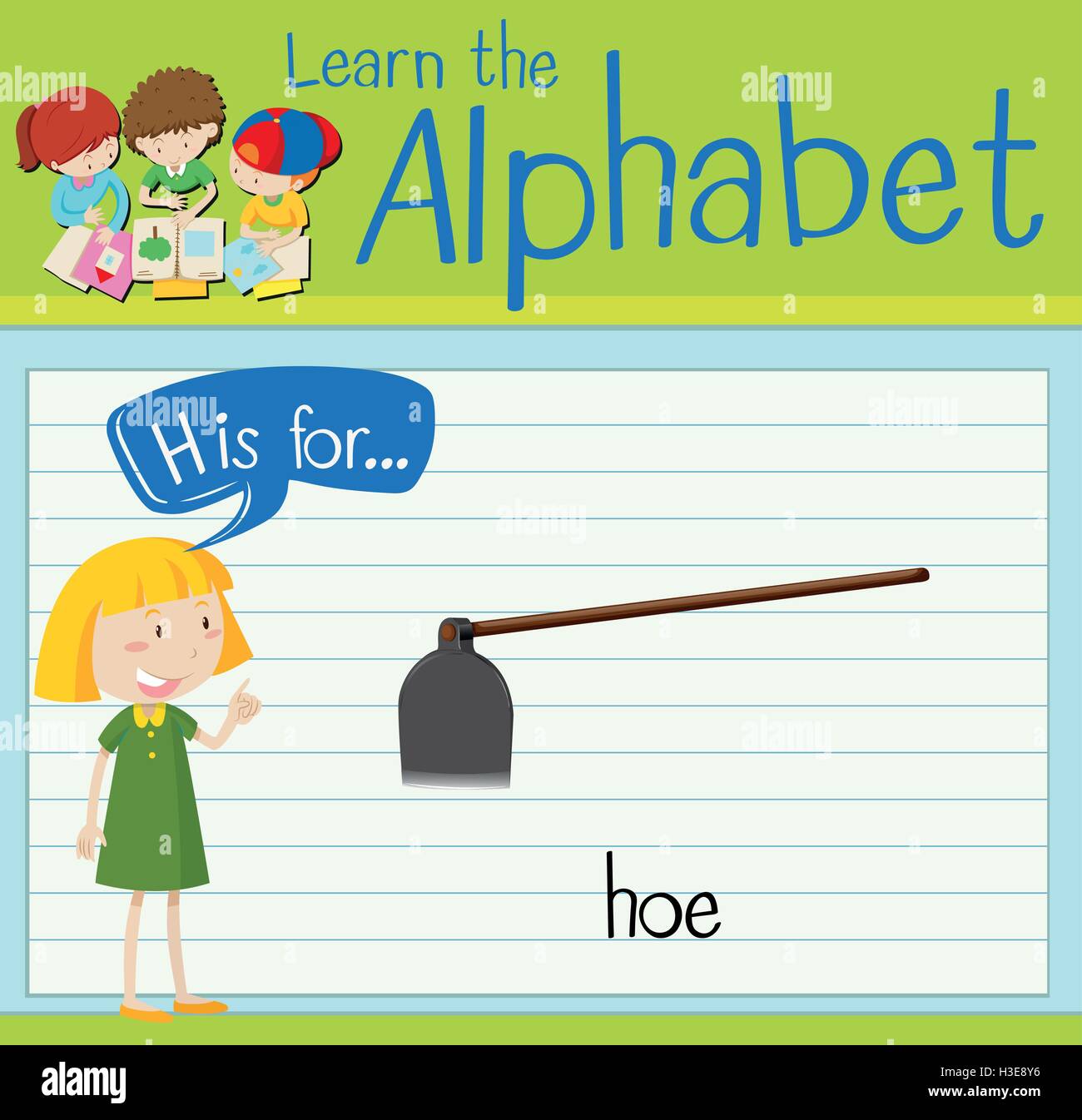 Hoe Flash Card.pdf Flashcard letter H is for hoe illustration Stock Vector Image & Art - Alamy