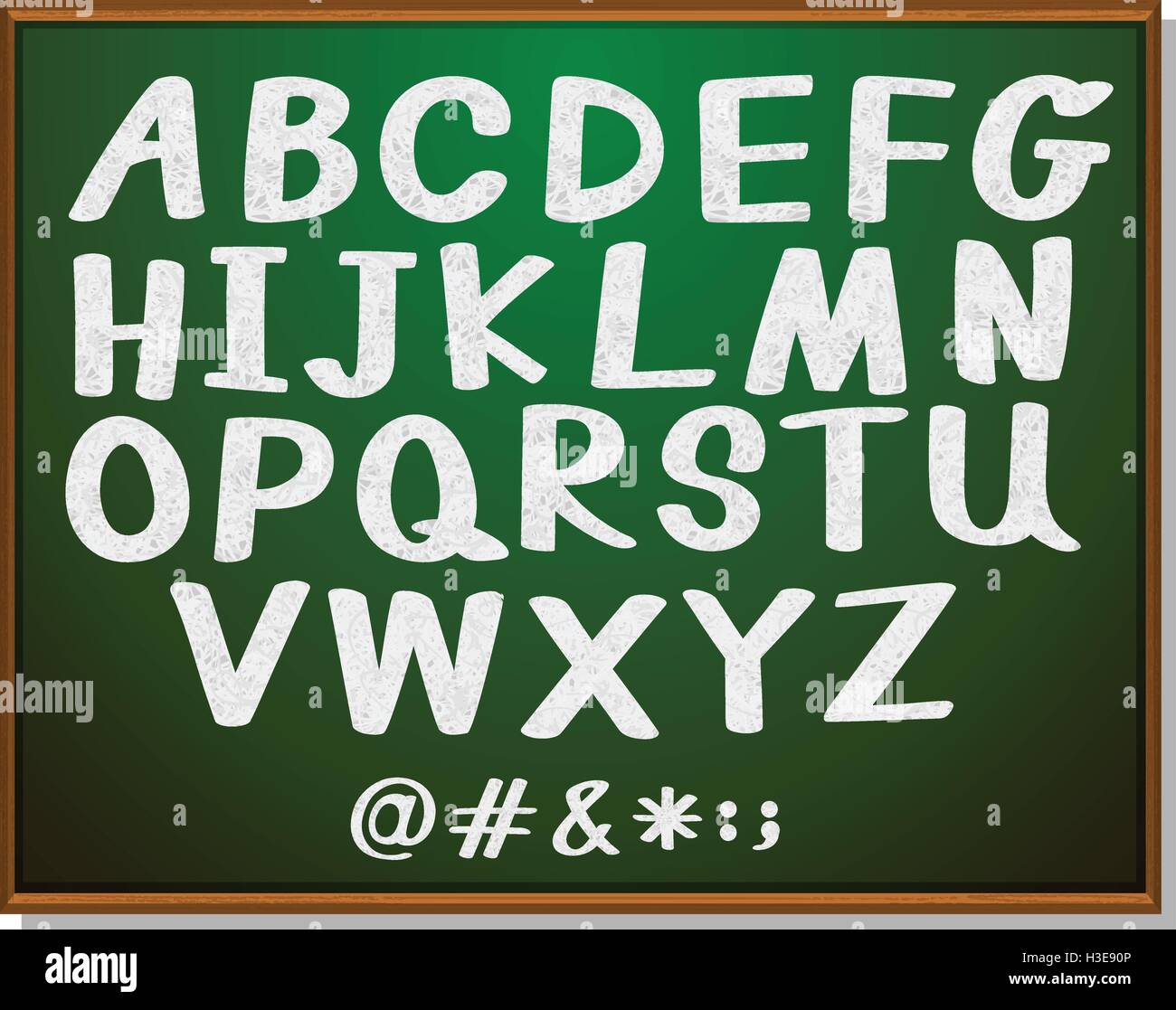 English Alphabets On Blackboard Illustration Stock Vector Image & Art 