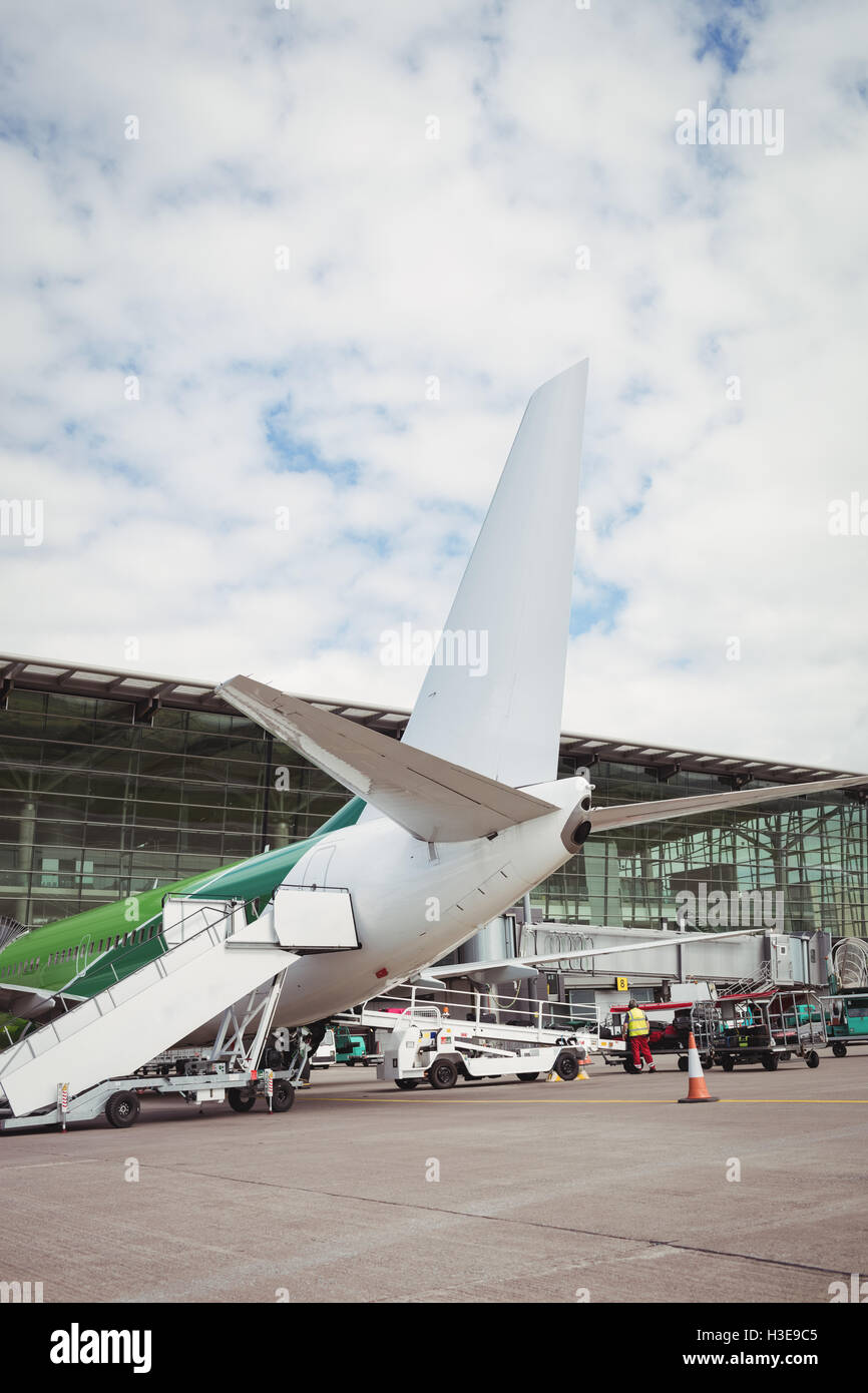 Airplane with airstair Stock Photo - Alamy