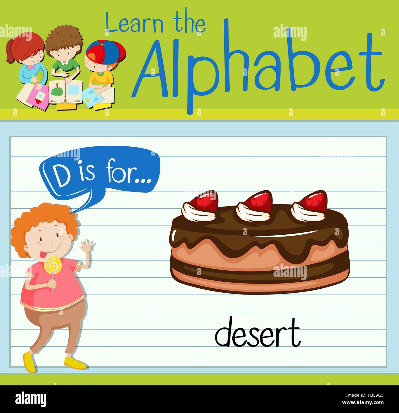 Letter D is for dessert illustration Stock Vector Image & Art Alamy