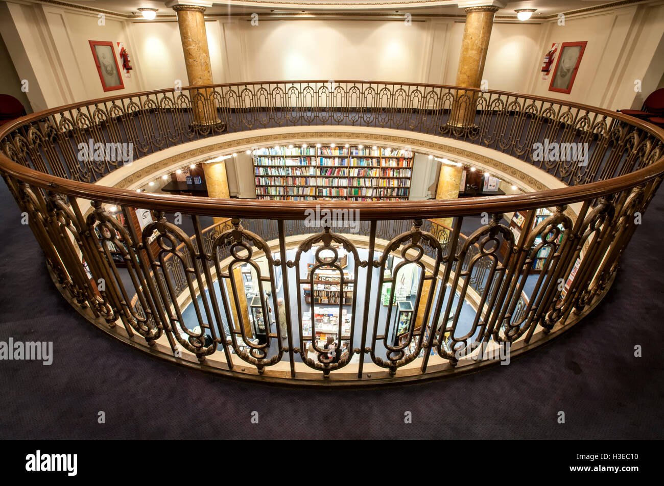 Interior, El Ateneo Grand Splendid bookstore (former theater), Buenos Aires, Argentina Stock Photo