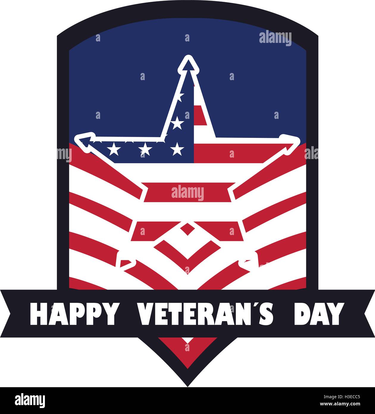 Isolated american badge on a white background, Vector illustration