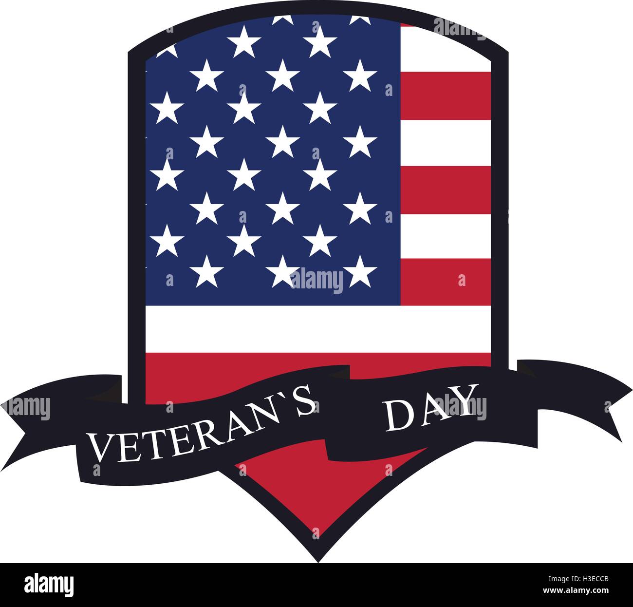 Isolated american badge on a white background, Vector illustration