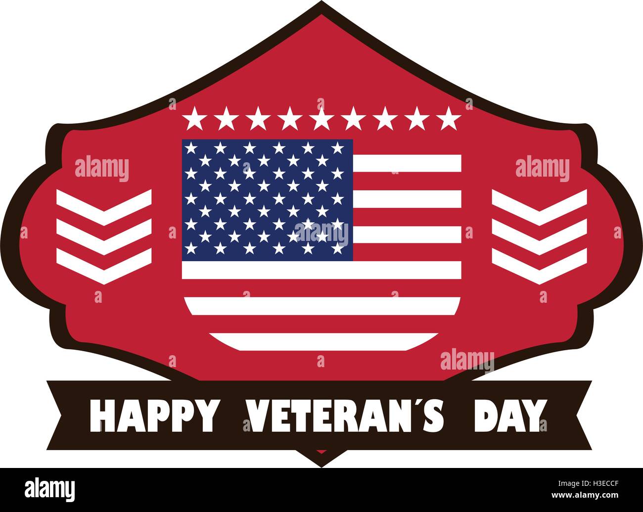 Isolated american badge on a white background, Vector illustration