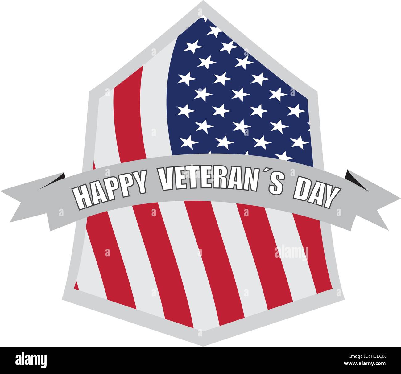 Isolated american badge on a white background, Vector illustration