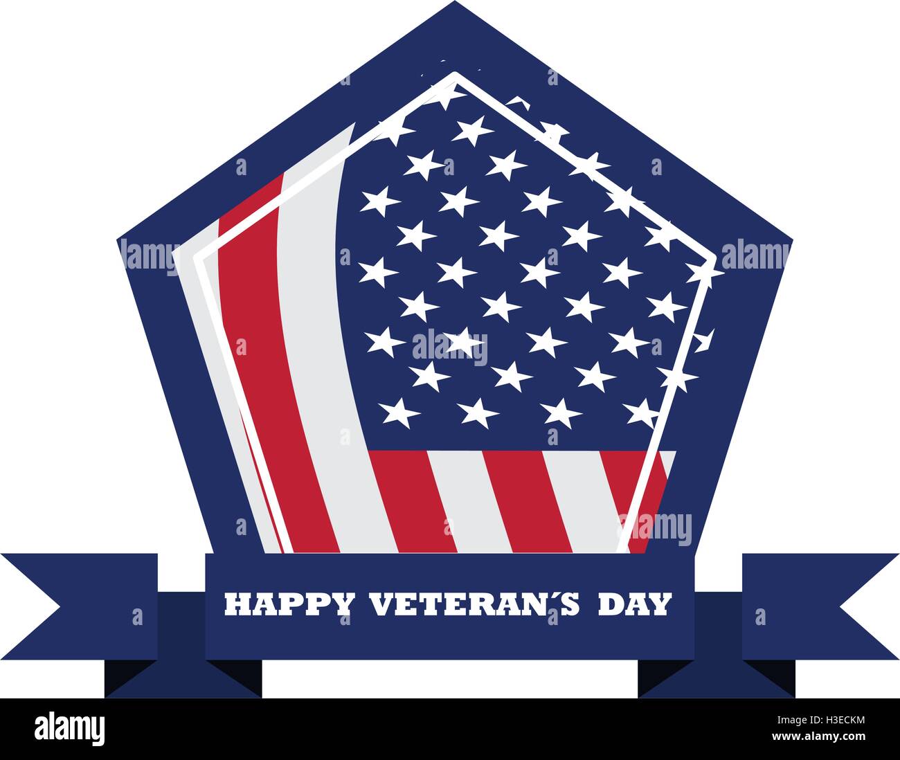 Isolated american badge on a white background, Vector illustration