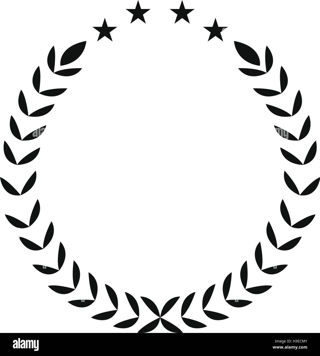 Isolated laurel wreath on a white background, Vector illustration Stock ...