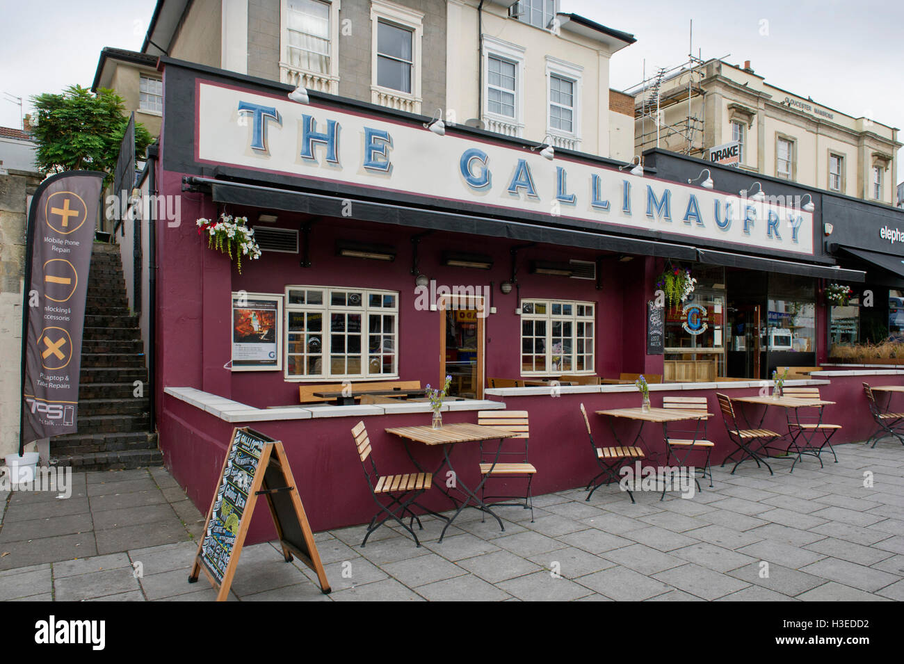 The Gallimaufrey, an Irish themed bar/restaurant in Gloucester Road, Bristol, UK Stock Photo Alamy