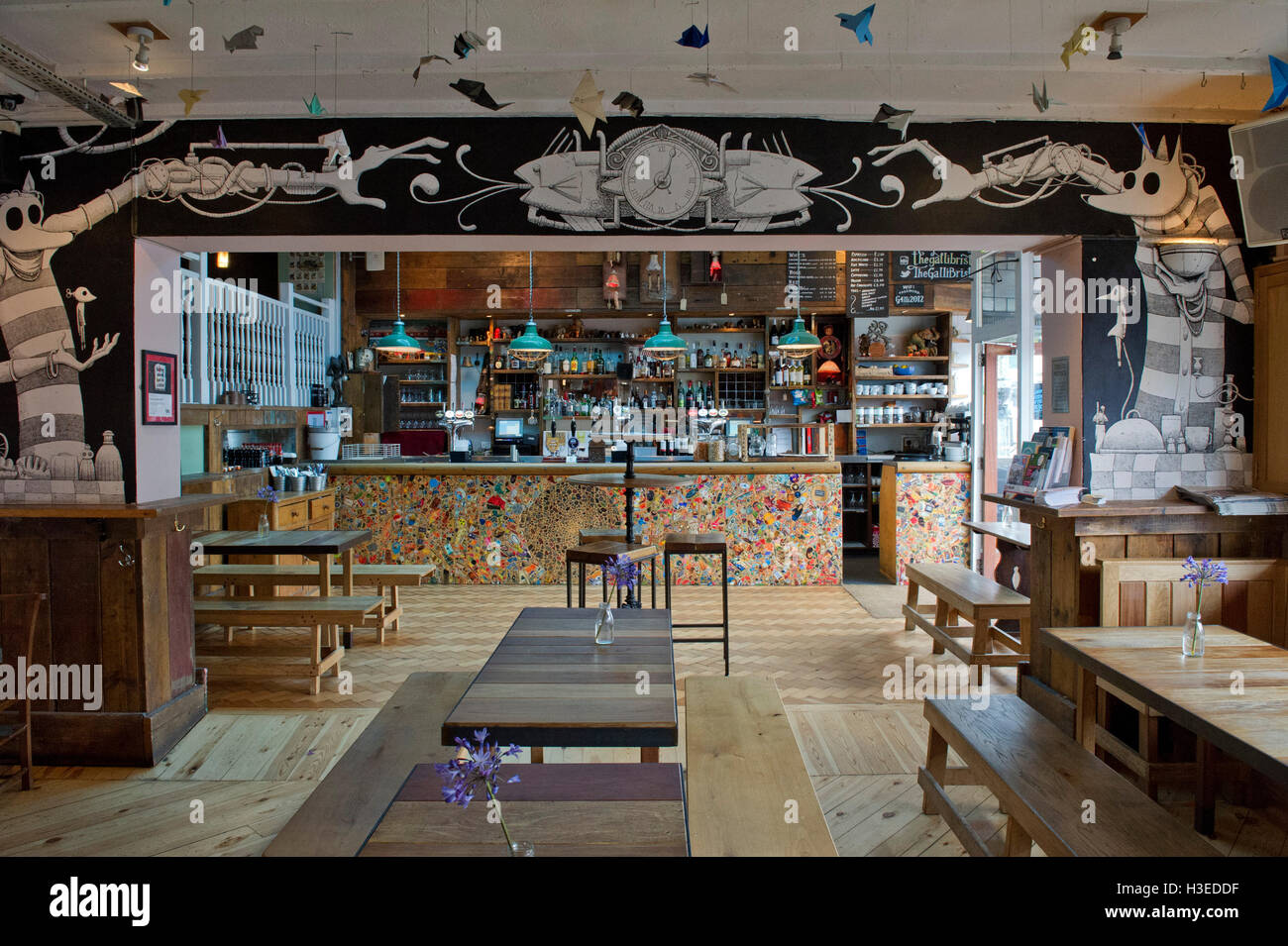 The Gallimaufrey, an Irish themed bar/restaurant in Gloucester Road, Bristol, UK Stock Photo Alamy