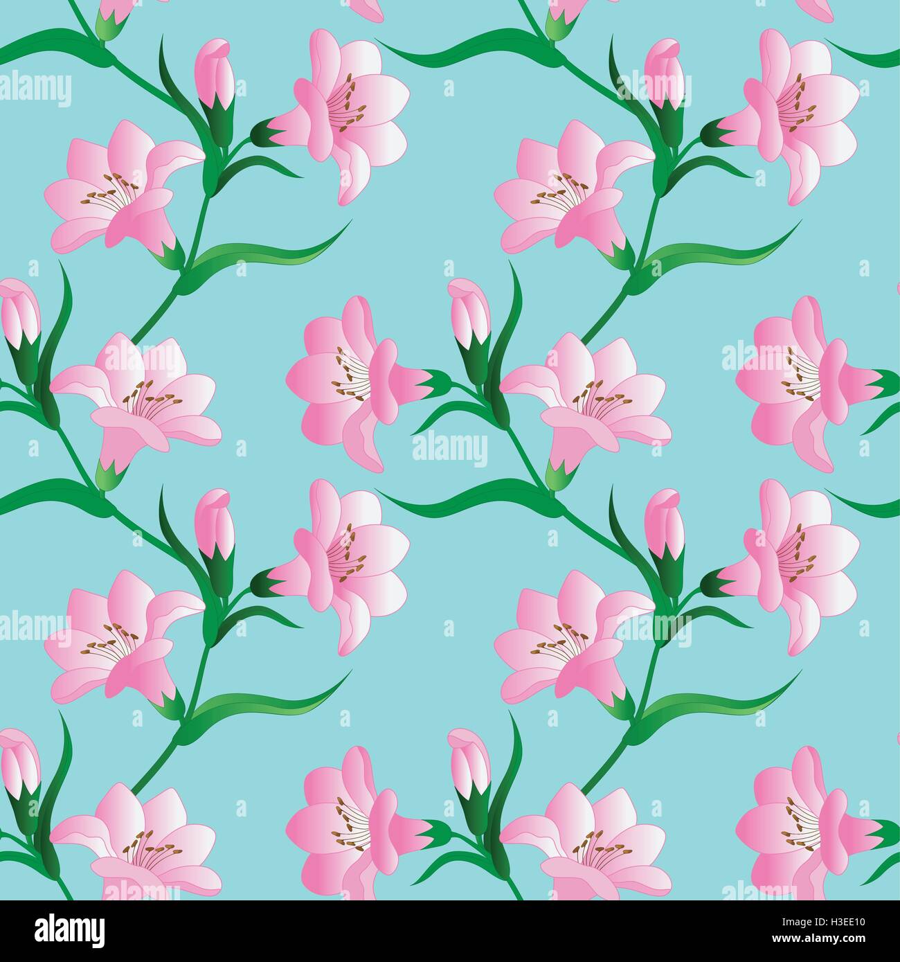 seamless pattern with white lily flowers Stock Vector Image & Art - Alamy