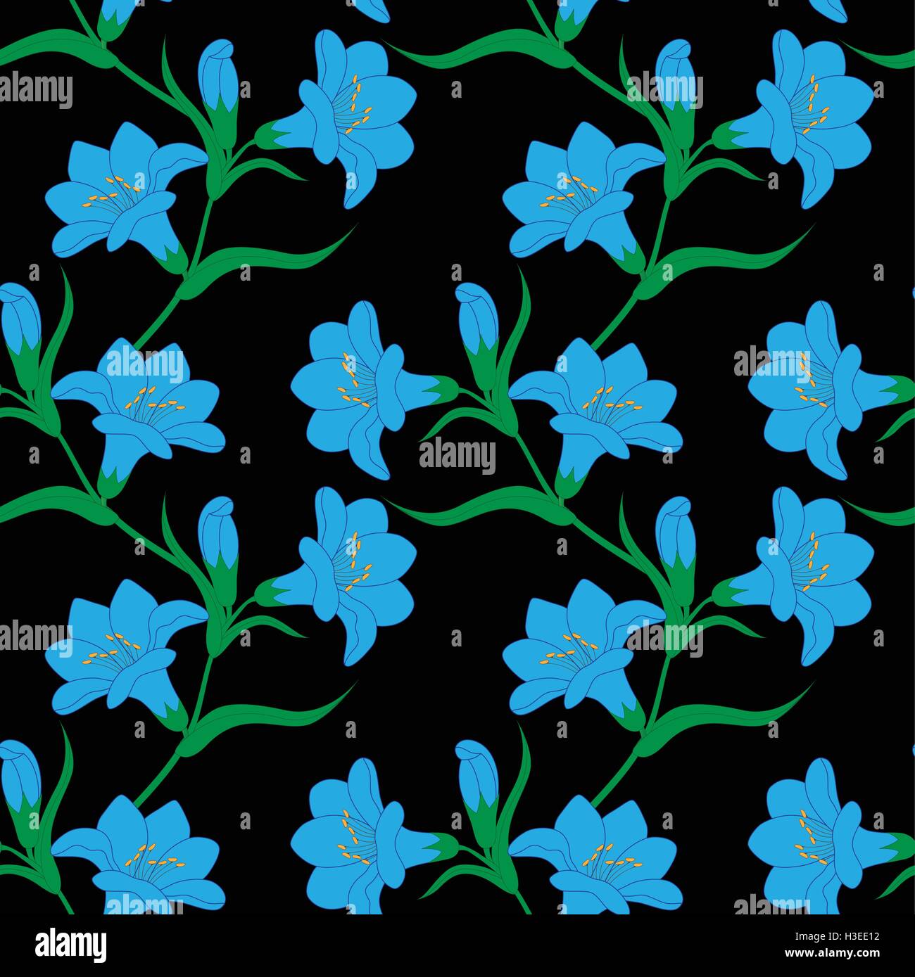 seamless pattern with white lily flowers Stock Vector Image & Art - Alamy