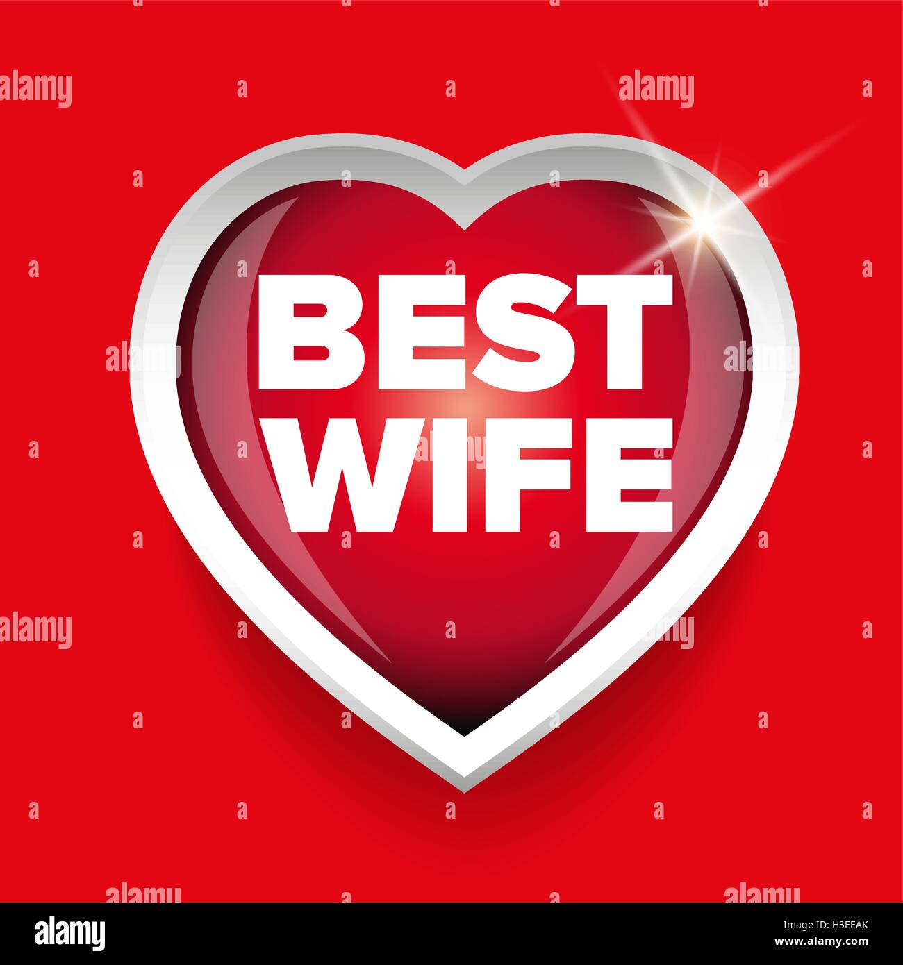 Best Wife vector heart Stock Vector