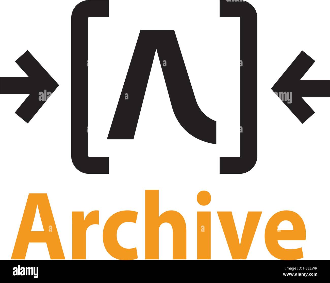 Archive Logo Design Concept Stock Vector