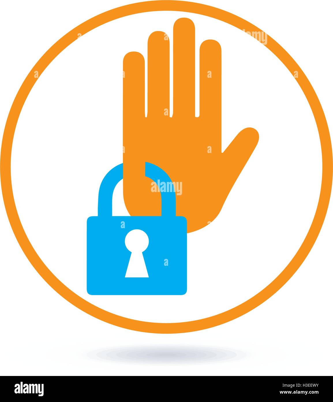 Stop hand shield secure security hi-res stock photography and images ...