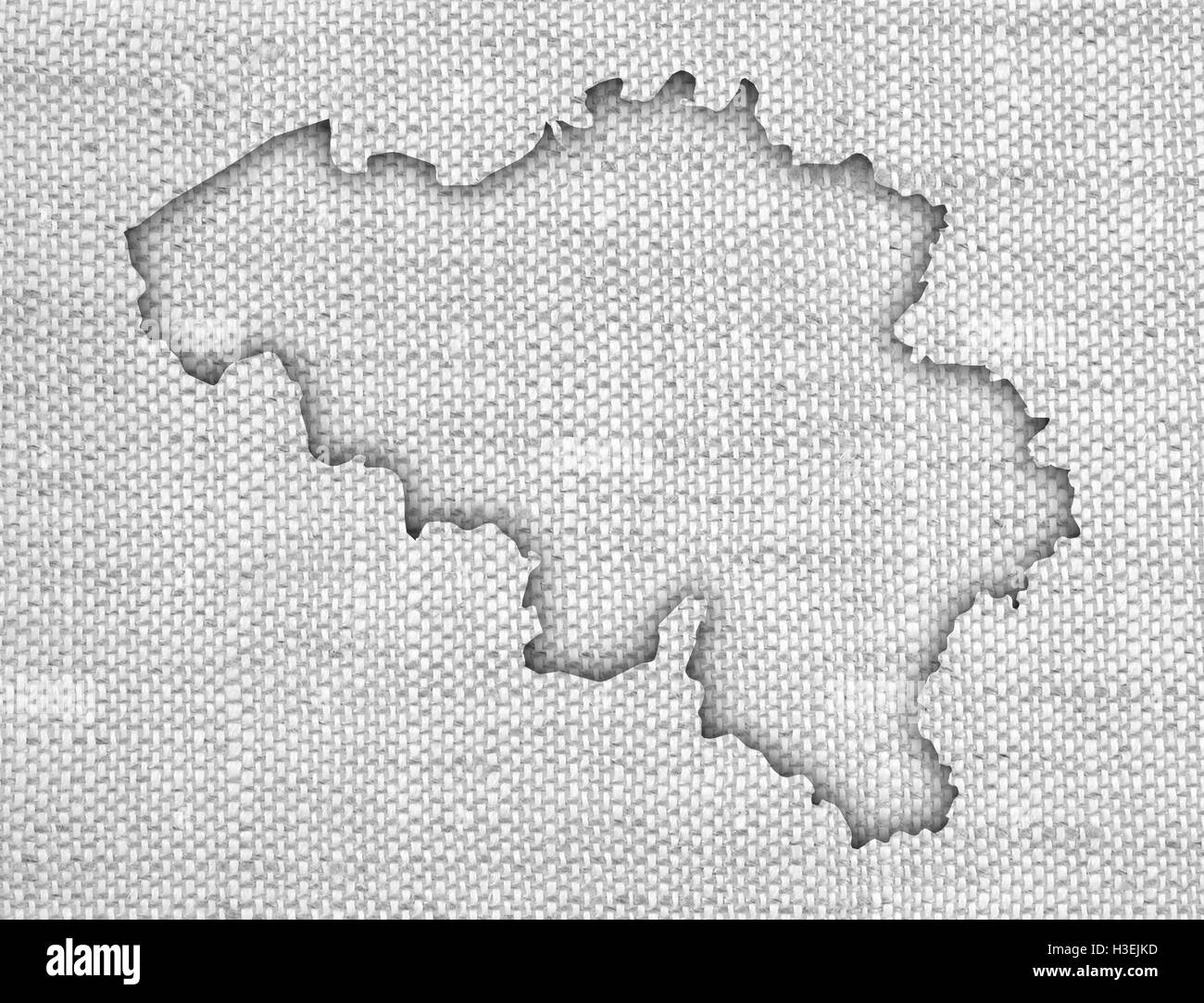 Map of Belgium on old linen Stock Photo - Alamy