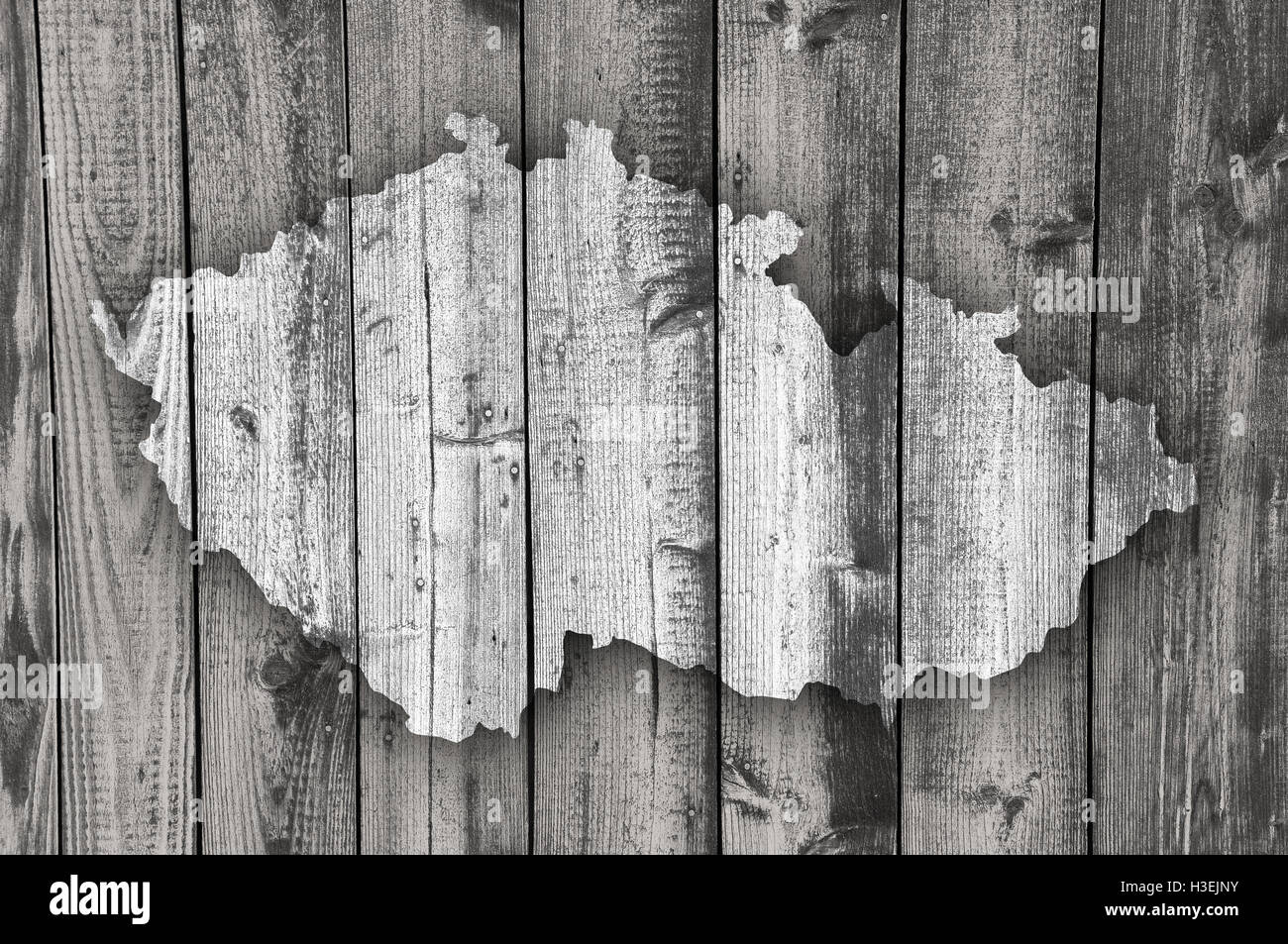 Map of Czech Republic on weathered wood Stock Photo - Alamy