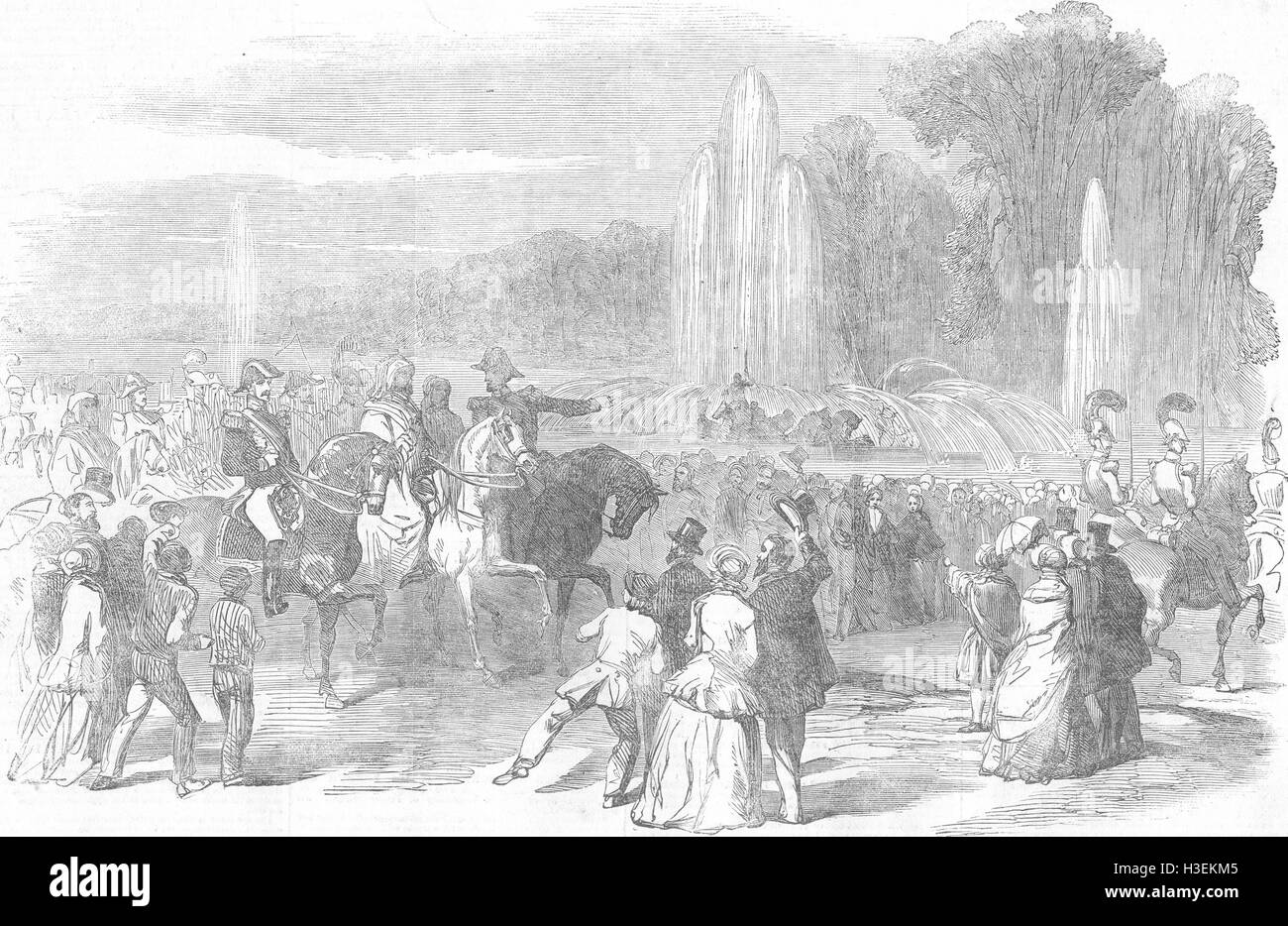 ALGERIA Visit of Abd-el-Kader to Versailles 1852. The Illustrated London News Stock Photo