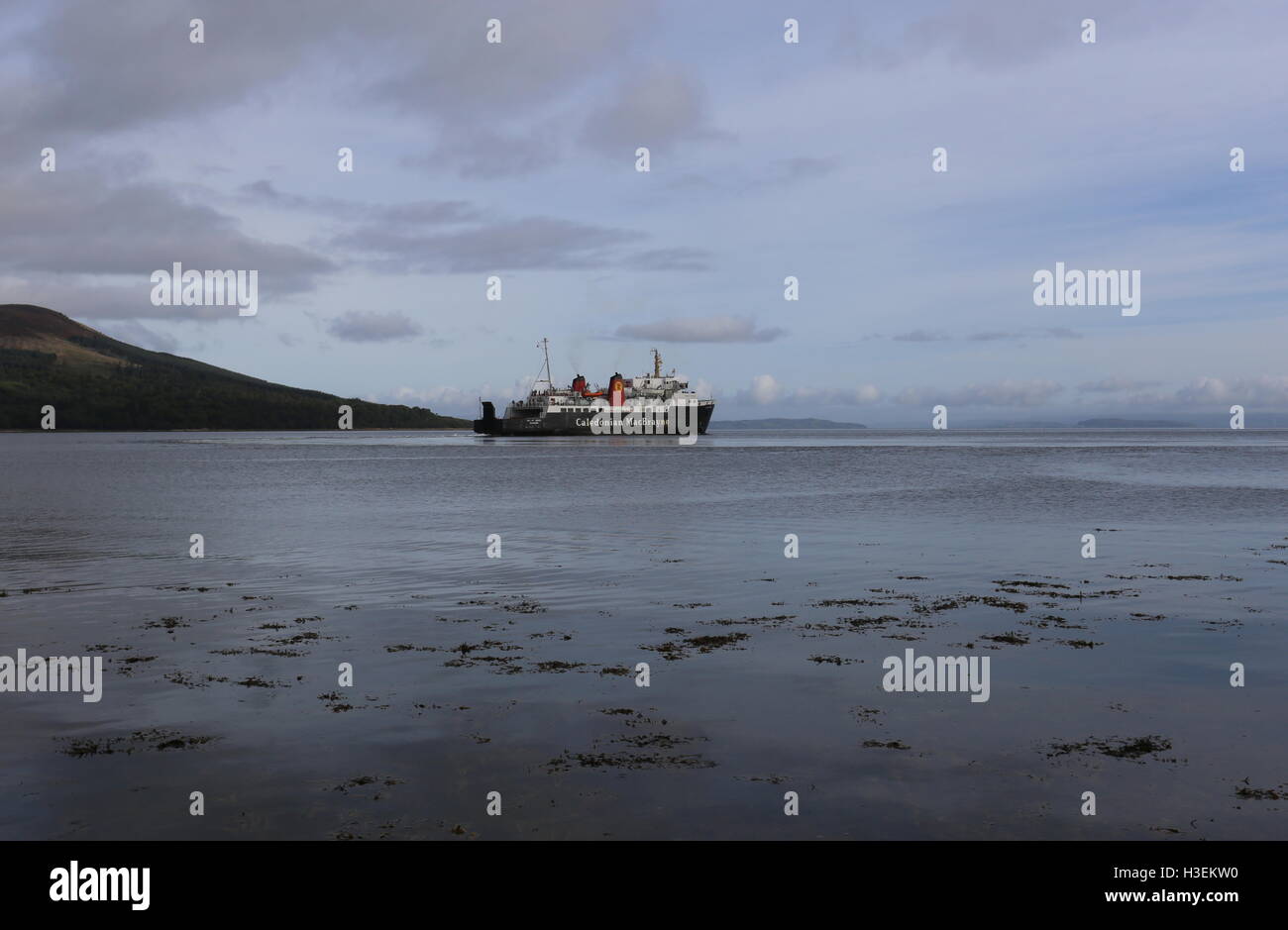 Calmac ferry MV Isle of Arran departing Brodick Arran Scotland