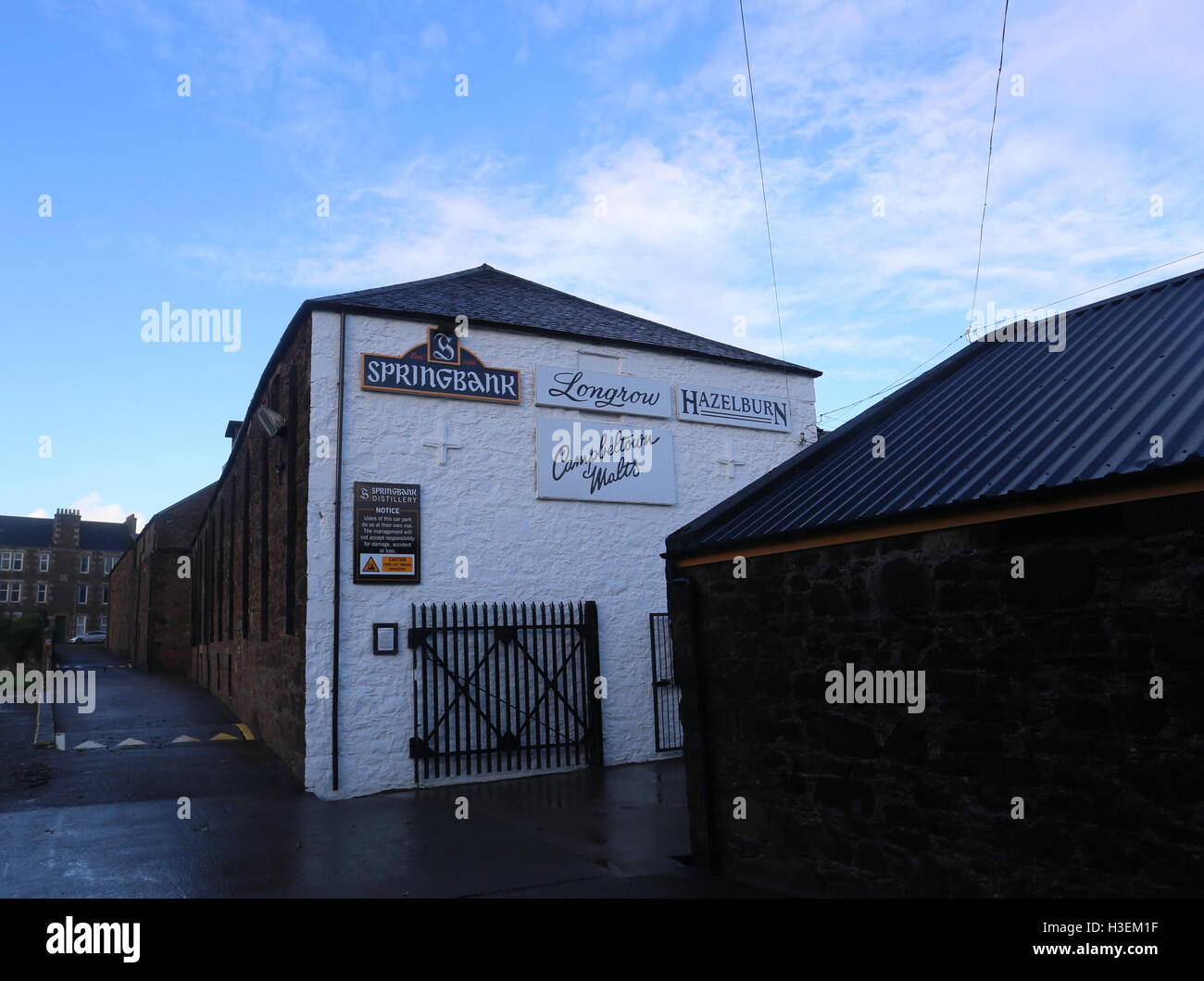 Exterior of Springbank Distillery Campbeltown Kintyre Scotland