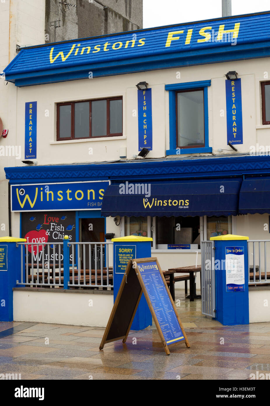 Winstons Fish Bar, WestonSuperMare, Somerset, UK.fish&chips food