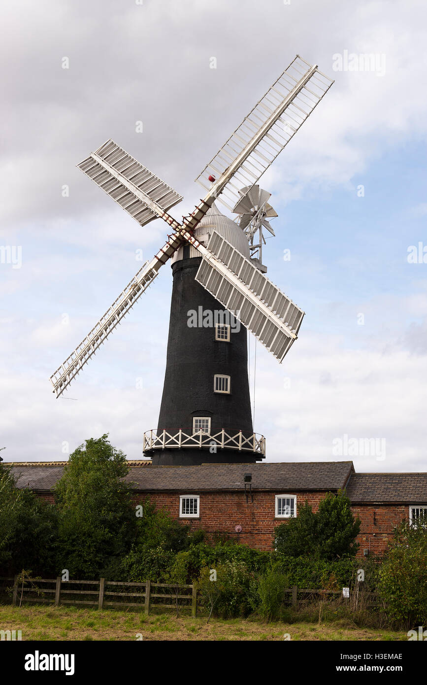The Historic Skidby Windmill on a Hilltop in the Village of Skidby East Riding of Yorkshire England United Kingdom UK Stock Photo