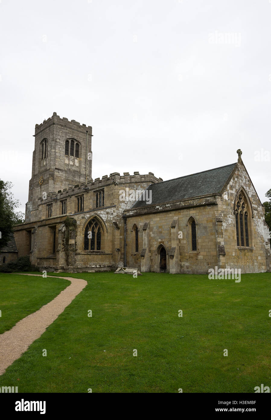The Thirteenth Century Anglican Church of Saint Martin in Burton Agnes near Driffield Yorkshire England United Kingdom UK Stock Photo