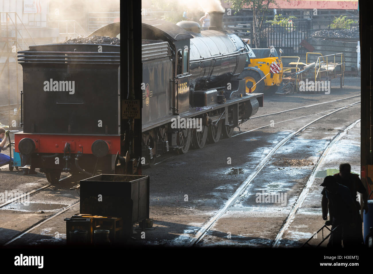 Old Steam Locomotive in Engine Shed at Grosmont North Yorkshire Moors ...
