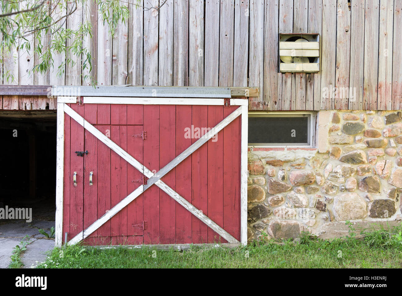 Open Red Barn Door