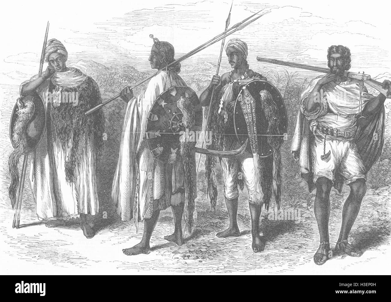 Abyssinian warriors Black and White Stock Photos & Images - Alamy