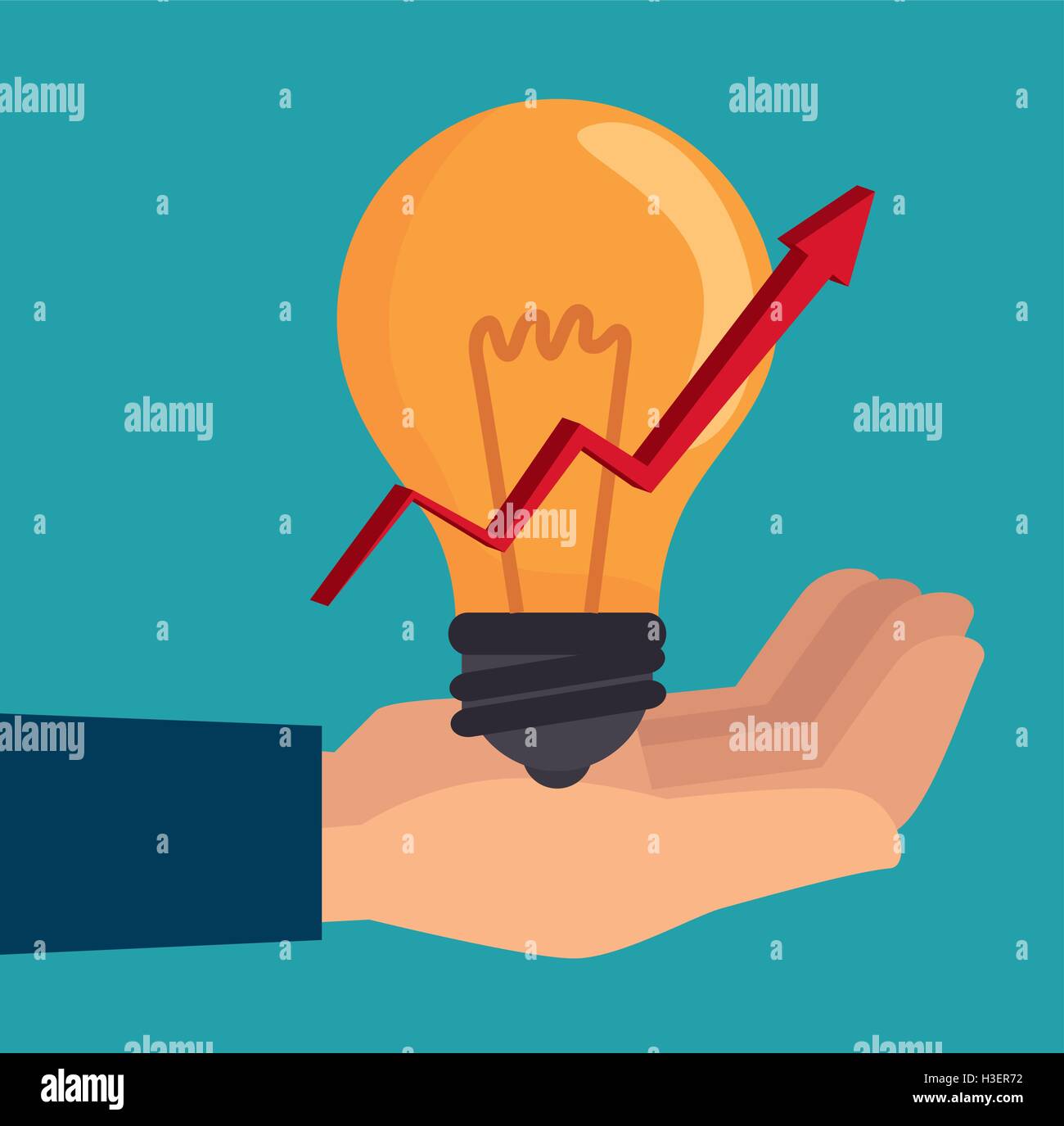 hand holding a bulb light Stock Vector Image & Art - Alamy