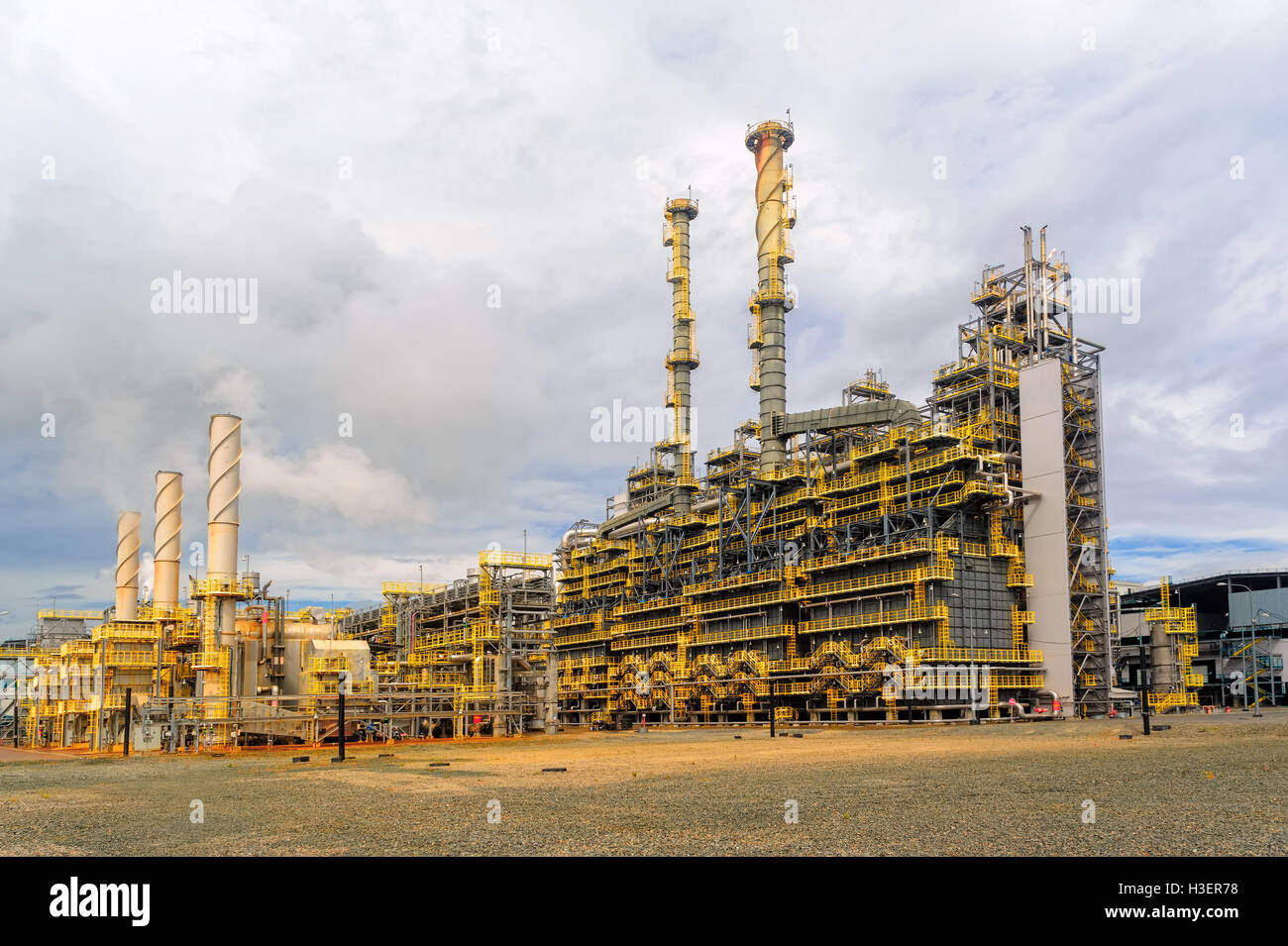Gaschemical complex on polypropylene production Stock Photo Alamy