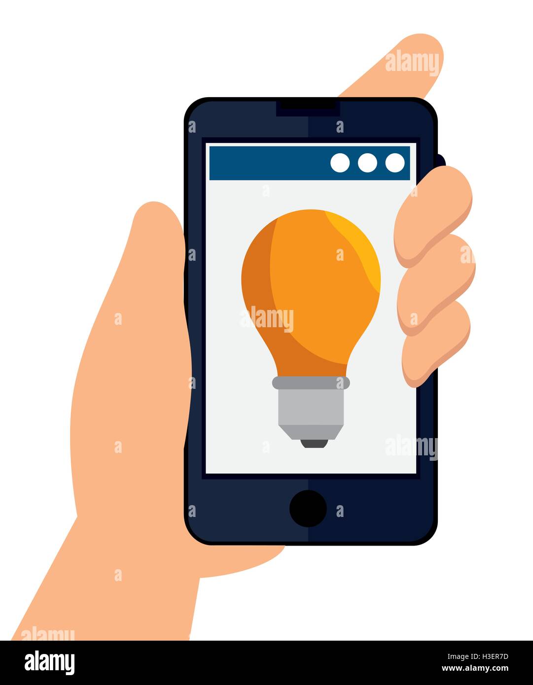 hand holding a bulb light Stock Vector Image & Art - Alamy