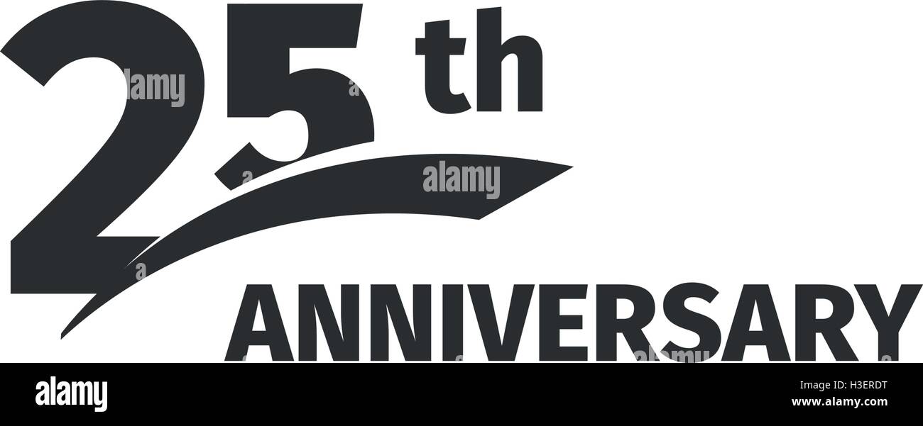 Isolated Abstract Black 25th Anniversary Logo On White Background 25 Number Logotype Twenty Five Years Jubilee Celebration Icon Twenty Fifth Birthday Emblem Vector Anniversary Illustration Stock Vector Image Art Alamy