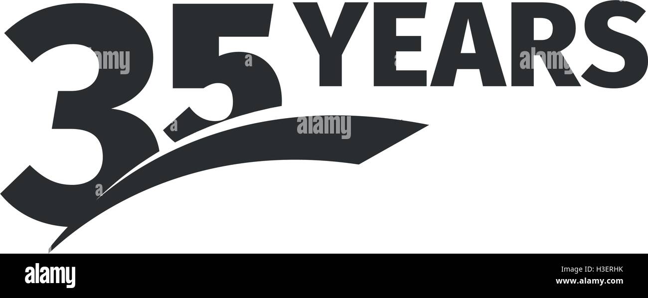 isolated abstract black 35th anniversary logo on white background 35th anniversary alumni class reunion flyer