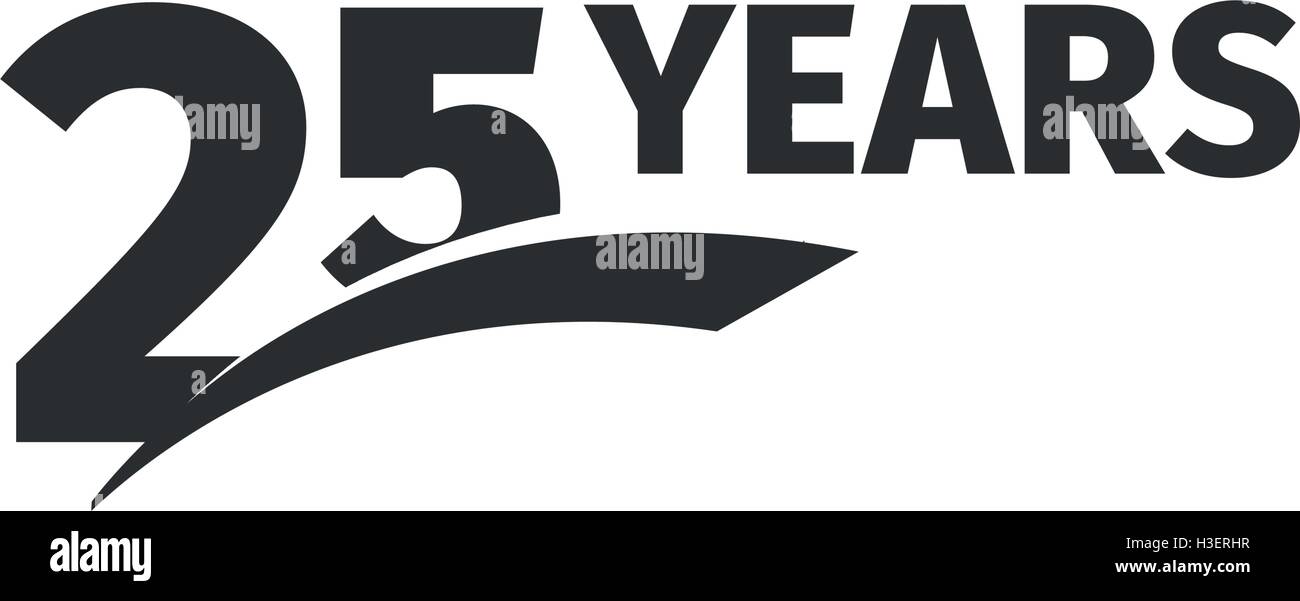 Isolated Abstract Black 25th Anniversary Logo On White Background 25 Number Logotype Twenty Five Years Jubilee Celebration Icon Twenty Fifth Birthday Emblem Vector Anniversary Illustration Stock Vector Image Art Alamy