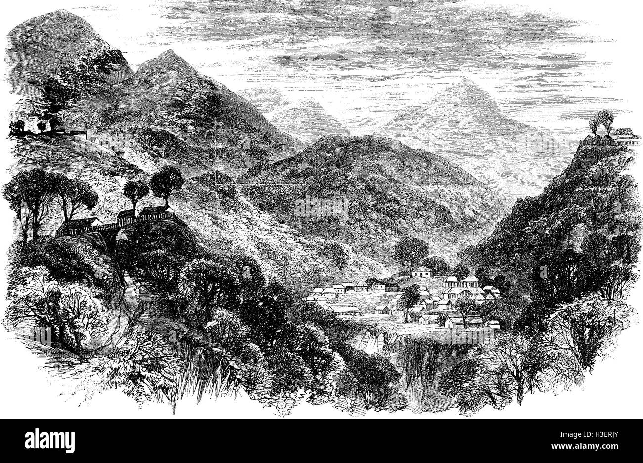 BHUTAN War in Bhutan View of Buxa Dooars 1865. Illustrated London News ...