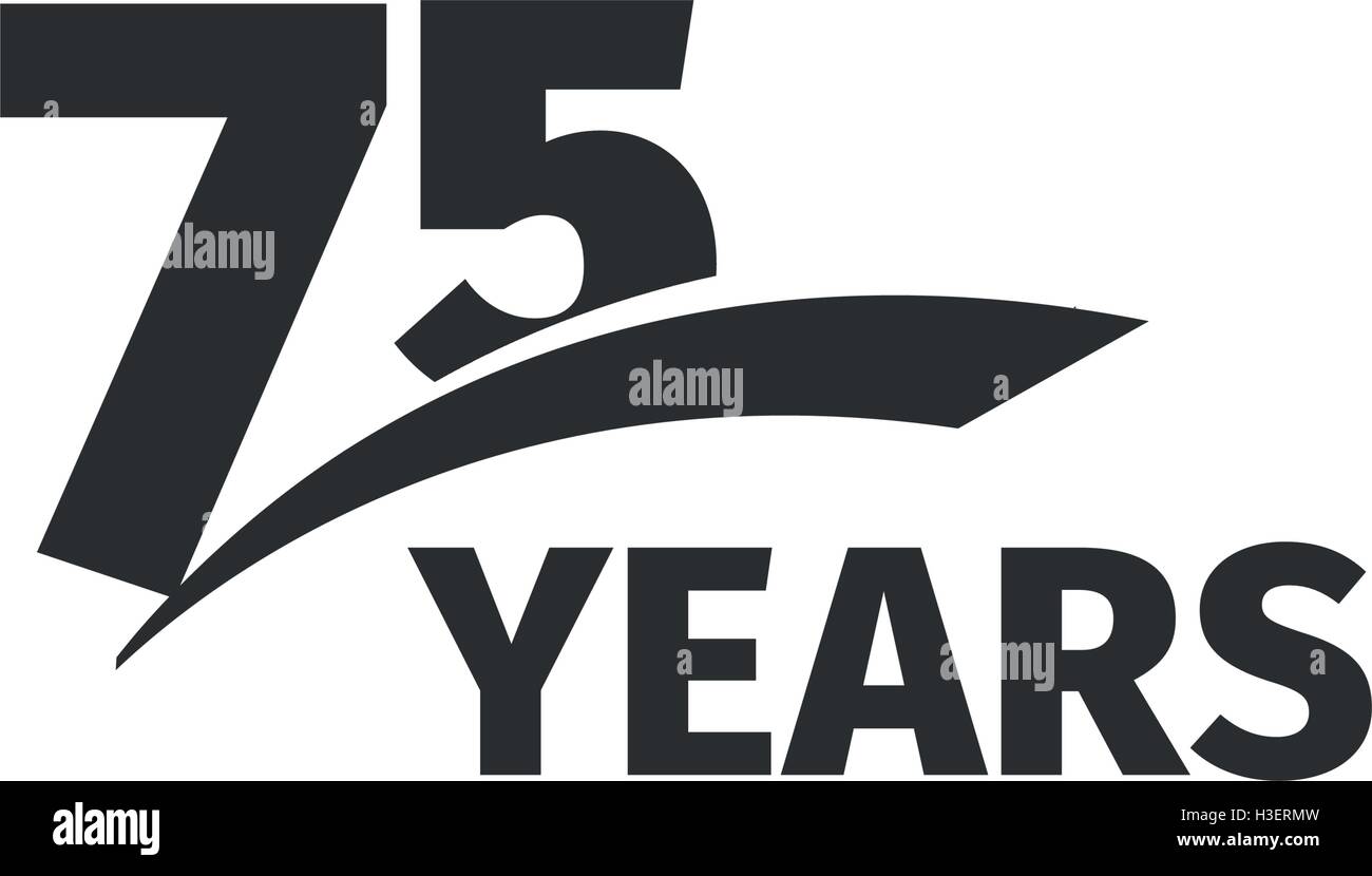 isolated-abstract-black-75th-anniversary-logo-on-white-background-75