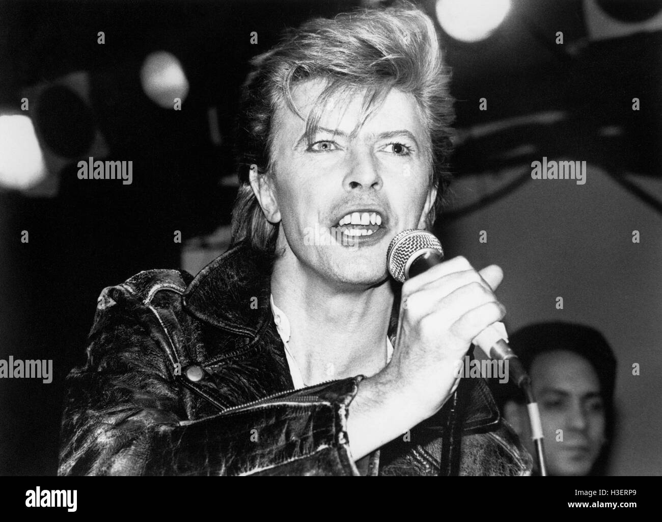David Bowie pictured performing at The Cat Club in March of 1987 in Hollywood, California.  © Gary Gershoff / MediaPunch Stock Photo