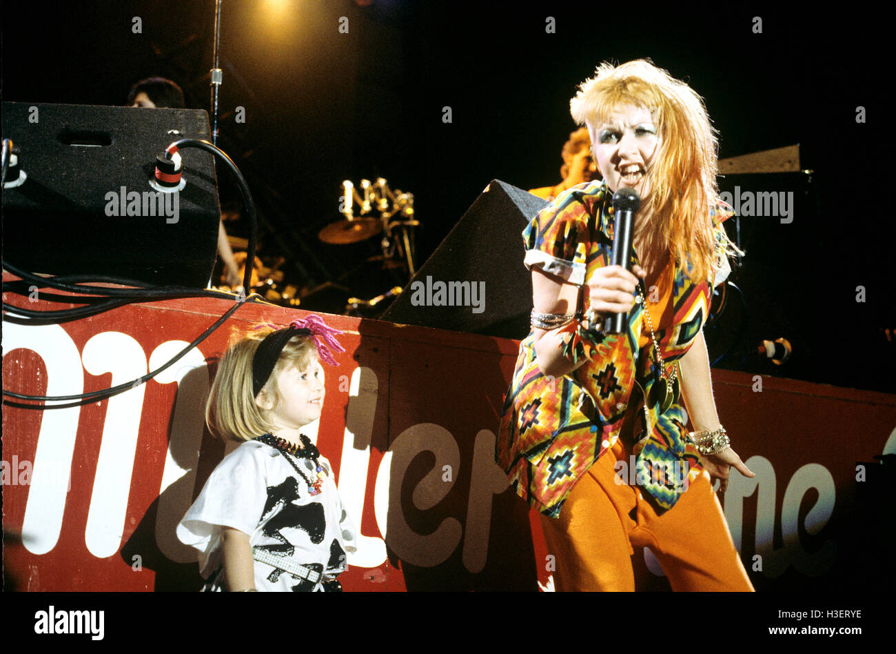 Cyndi Lauper pictured performing in September 1984. © Gary Gershoff