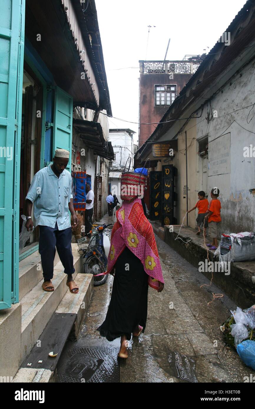 Stone Town in Zanzibar, Africa Stock Photo