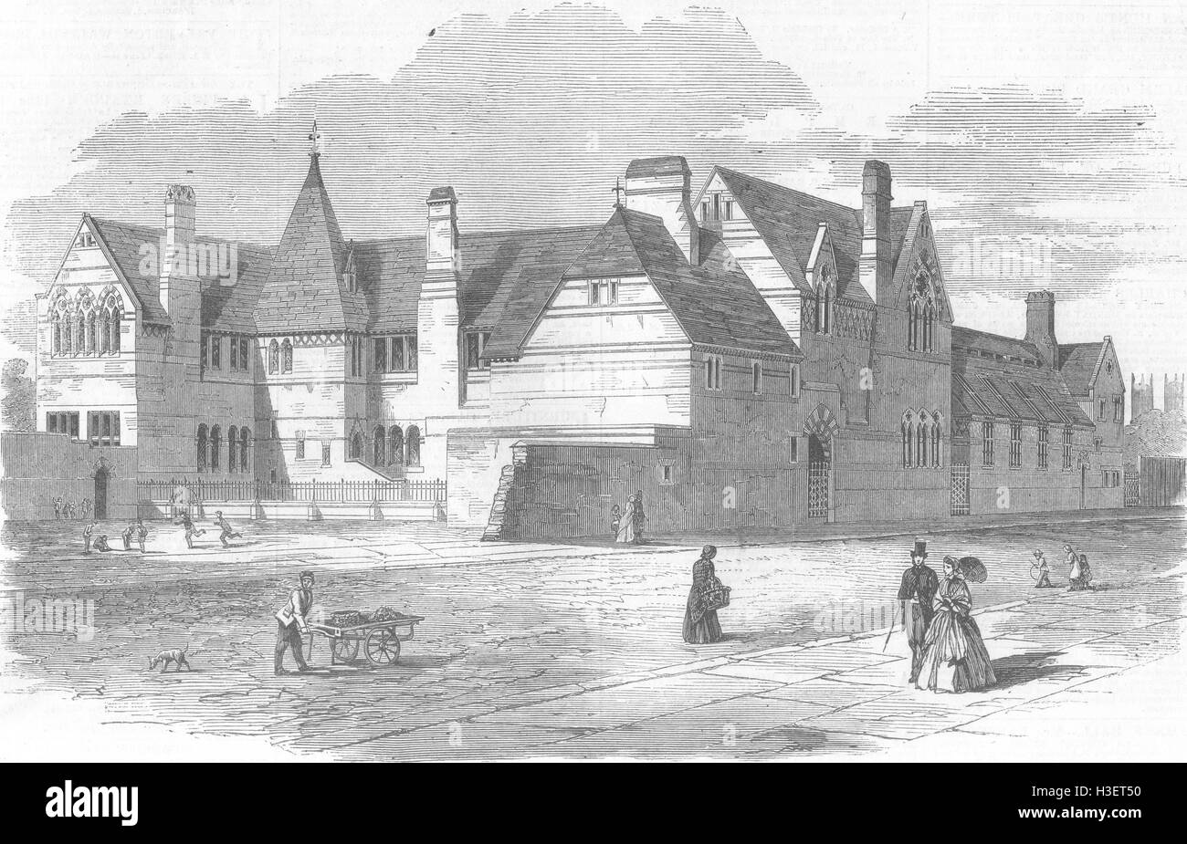 LONDON School of St Mary-the-Less, Lambeth 1861. Illustrated London News Stock Photo