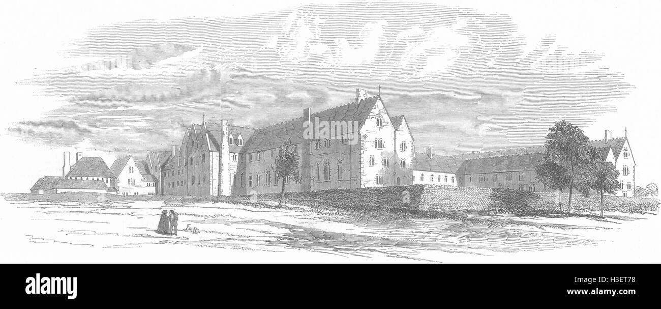SUSSEX St Johns College, Hurstpierpoint 1853. Illustrated London News