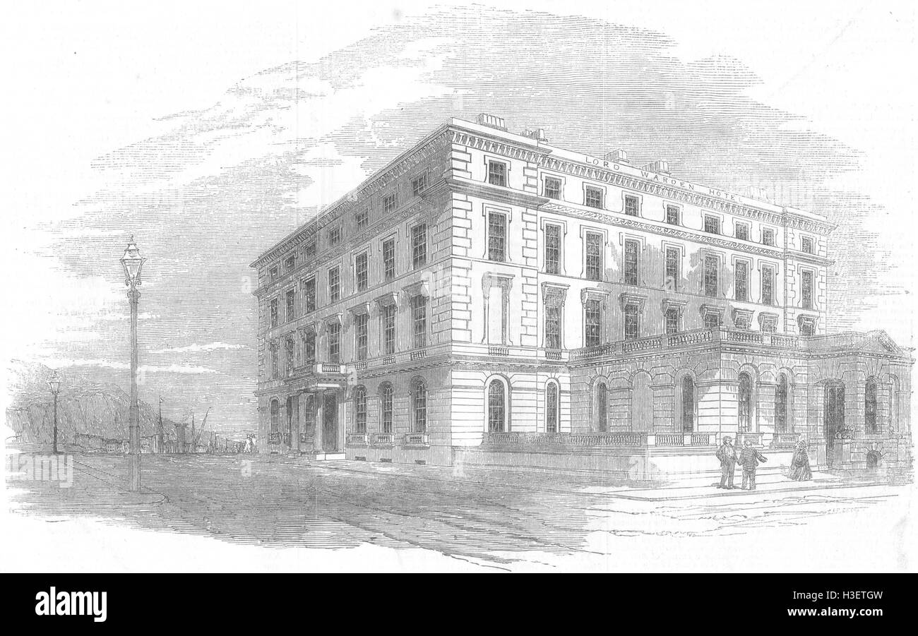 KENT The Lord Warden House, Dover 1853. Illustrated London News Stock