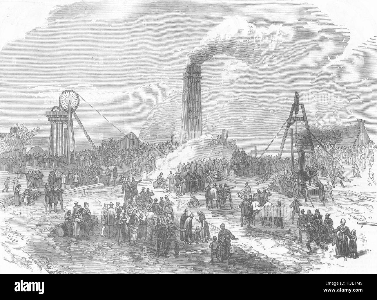 STAFFORDSHIRE Pelsall Hall Colliery, nr Walsall, flooding 1872