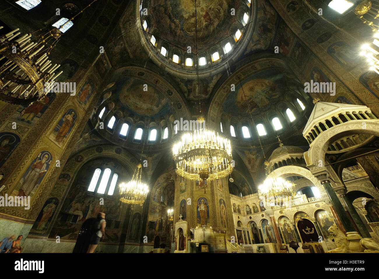 Interior Of The Alexander Nevsky Cathedral., Sofia, Bulgaria Stock Photo