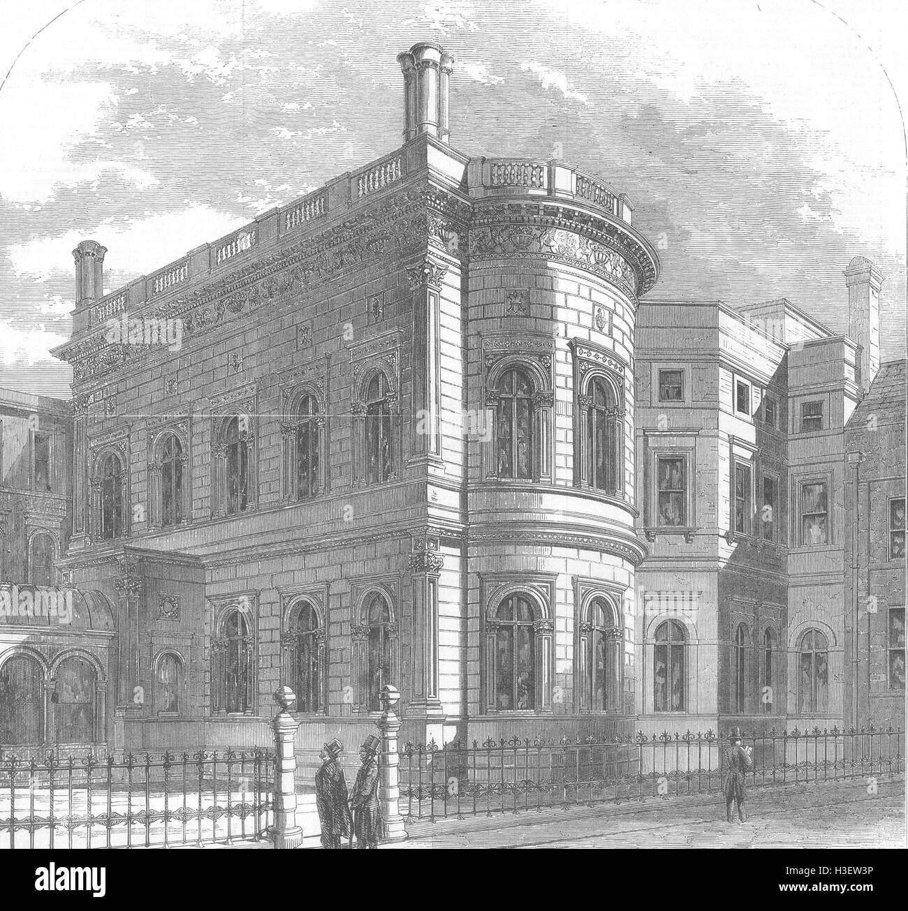 LONDON Hall of clothworkers Co, Mincing Lane, City 1859. Illustrated